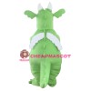 Green Adult Dragon Mascot Costume