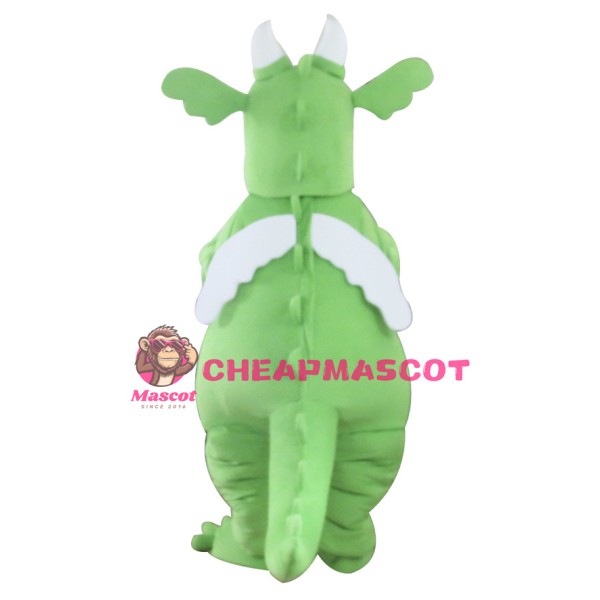 Green Adult Dragon Mascot Costume