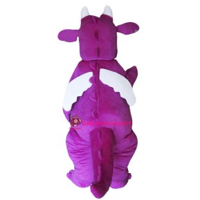Purple Adult Dragon Mascot Costume