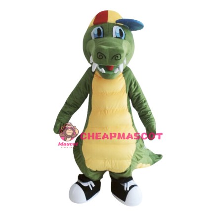 Adult Green Crocodile Mascot Costume