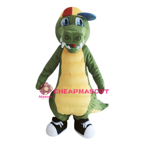 Adult Green Crocodile Mascot Costume