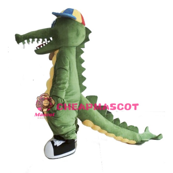 Adult Green Crocodile Mascot Costume