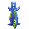 Adult Blue Green Dinosaur Mascot Costume