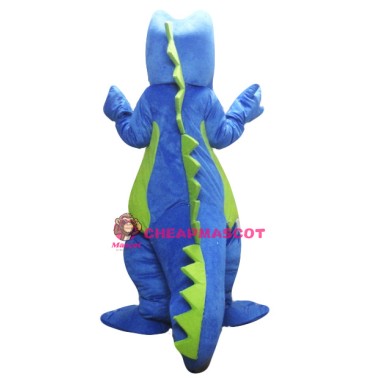 Adult Blue Green Dinosaur Mascot Costume