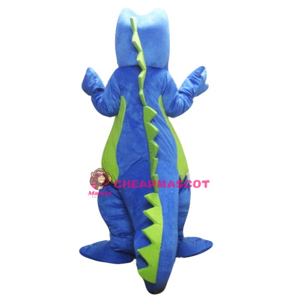 Adult Blue Green Dinosaur Mascot Costume