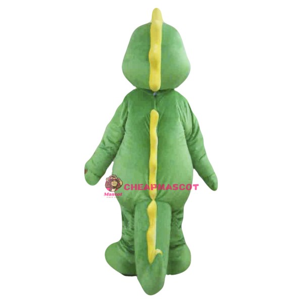 Cute Green Dinosaur Mascot Costume