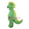 Cute Green Dinosaur Mascot Costume