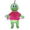 Cute Green Dinosaur Mascot Costume