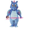 Cute Blue Dragon Mascot Costume