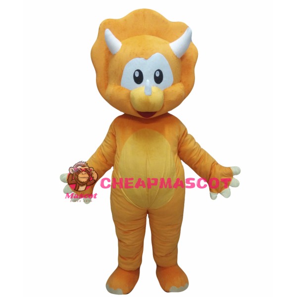 Orange Dinosaur Mascot Costume