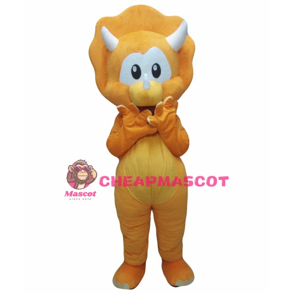 Orange Dinosaur Mascot Costume
