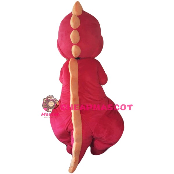 Red Dinosaur Mascot Costume