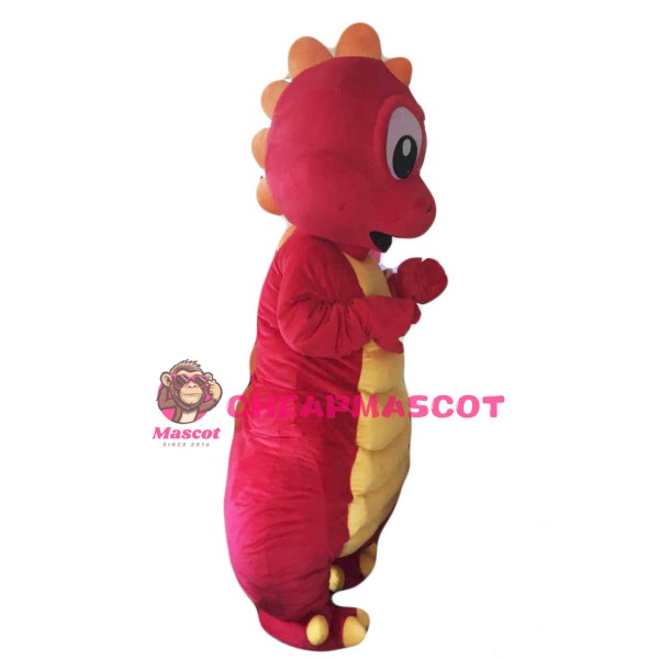 Red Dinosaur Mascot Costume