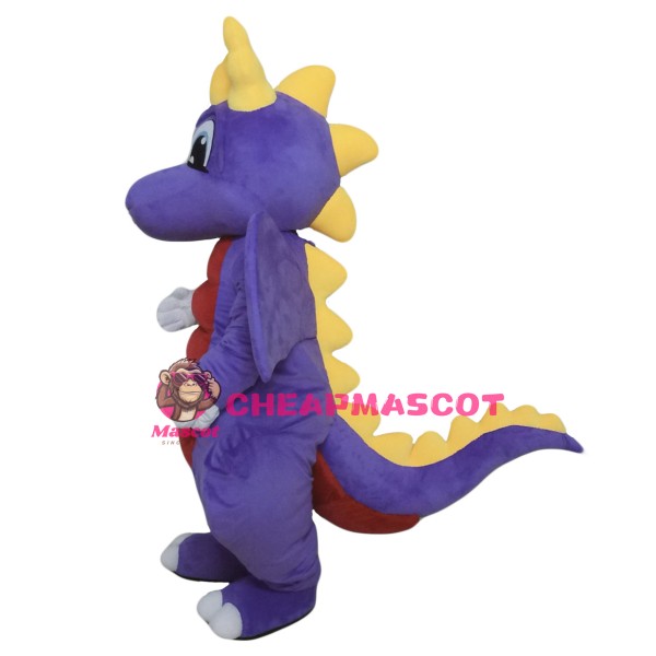 Purple Dragon Mascot Costume for Adults
