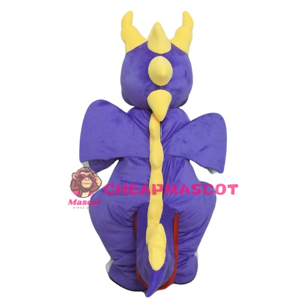 Purple Dragon Mascot Costume for Adults