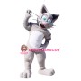 Cute Gray Cat Mascot Costume