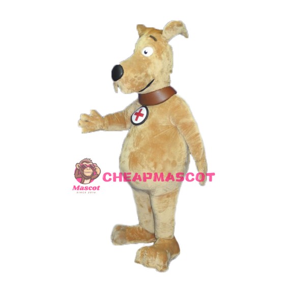 Cute Gold Dog Mascot Costume