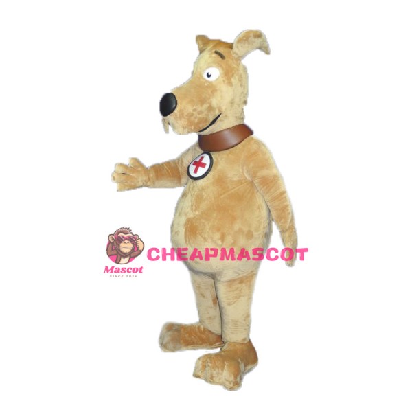 Cute Gold Dog Mascot Costume