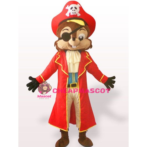 Pirate Squirrel Mascot Costume