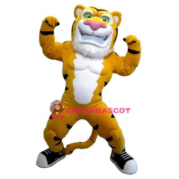 Power Muscle Tiger Mascot Costume