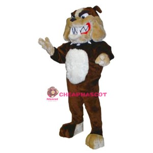 Brown Bulldog Mascot Costume