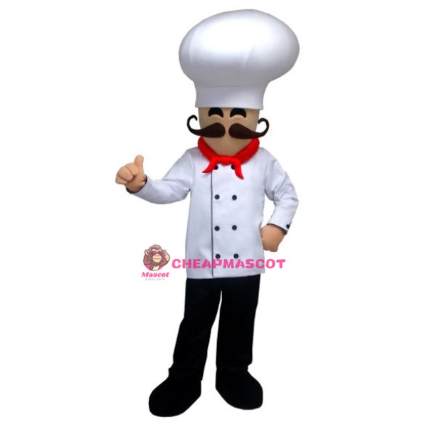 Smile Chef Man Mascot Costume