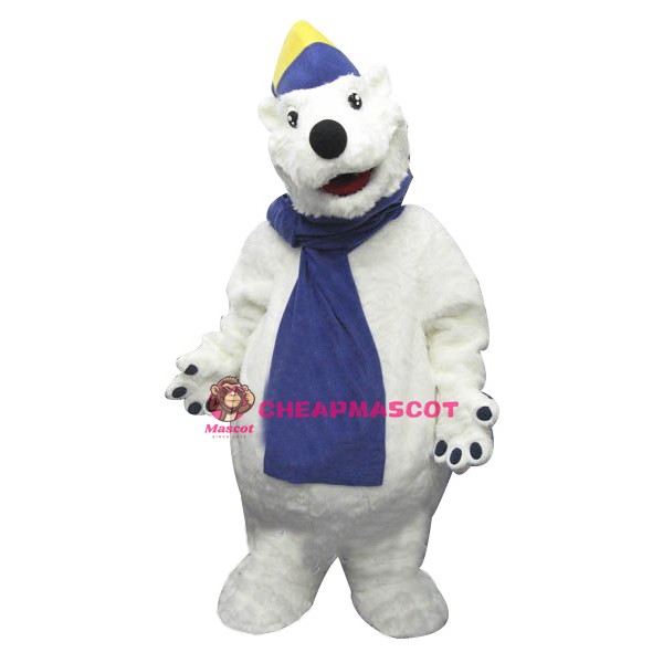 Happy Polar Bear Mascot Costume