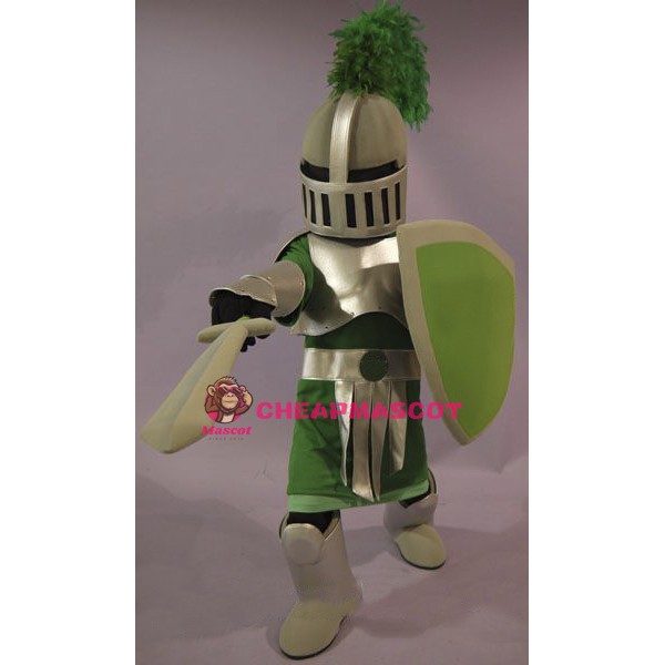 Green & Golden Knight Mascot Costume