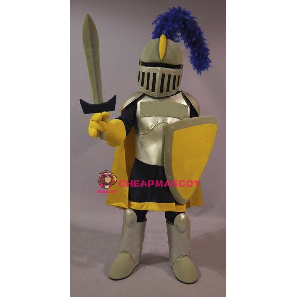 Yellow & Golden Knight Mascot Costume