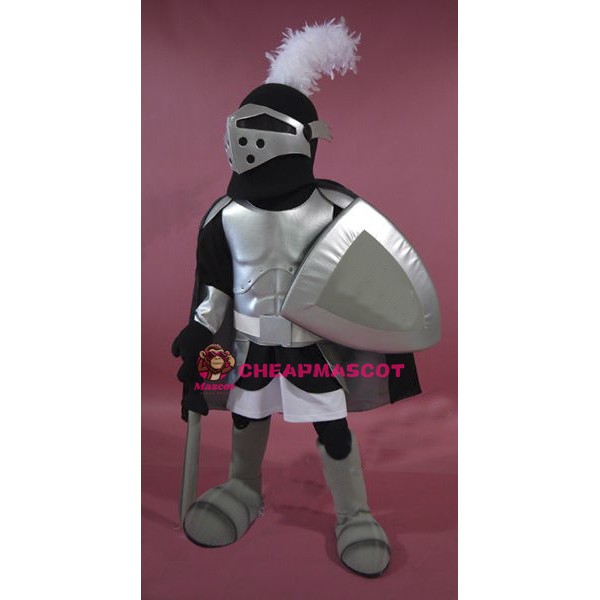 Silver Knight Mascot Costume