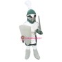 Green & Sliver Knight Mascot Costume