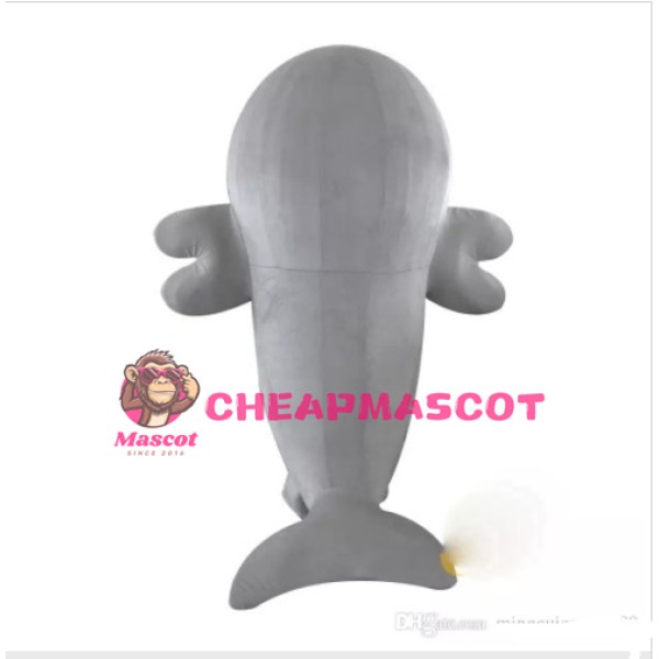 Professional Gray Dolphin Mascot Costume