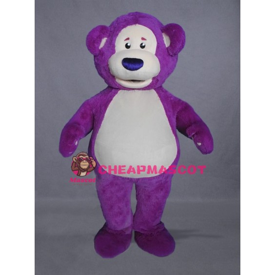 Purple Bear Mascot Costume