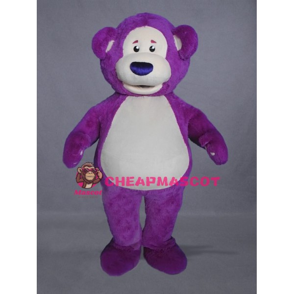 Purple Bear Mascot Costume