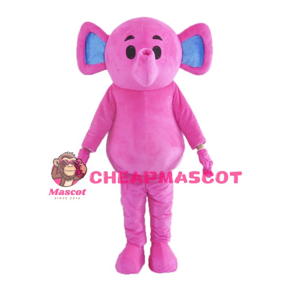 Cute Pink Elephant Mascot Costume