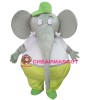 Big Fat Grey Elephant Mascot Costume