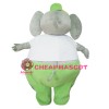 Big Fat Grey Elephant Mascot Costume