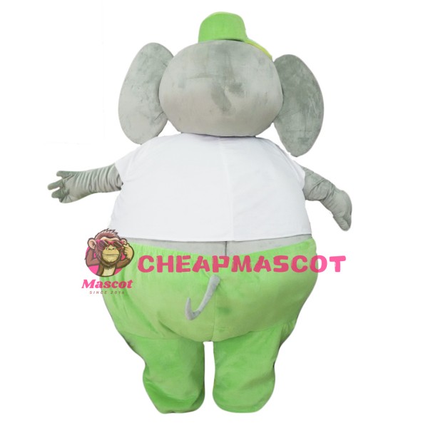 Big Fat Grey Elephant Mascot Costume