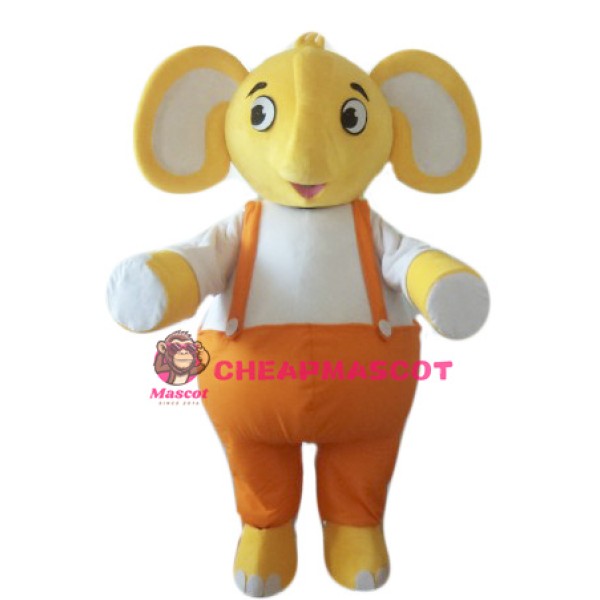 Golden Adult Elephant Mascot Costume