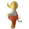 Golden Adult Elephant Mascot Costume