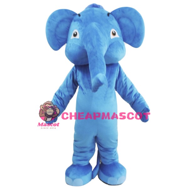 Blue Adult Elephant Mascot Costume