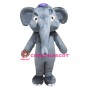 Grey Adult Elephant Mascot Costume