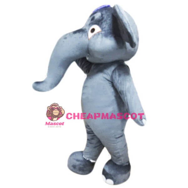 Grey Adult Elephant Mascot Costume
