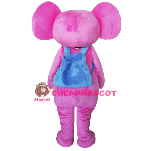 Adult Pink Elephant Mascot Costume