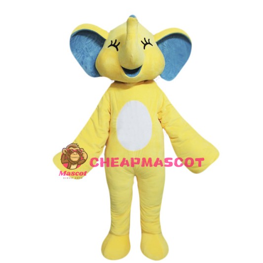 Yellow Elephant Mascot Costume