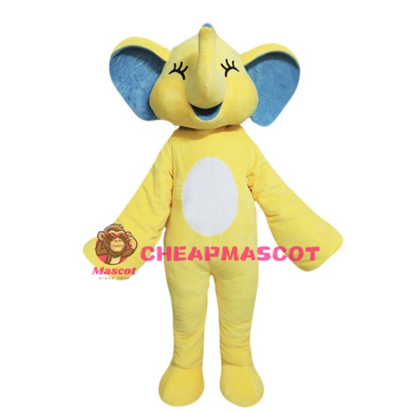 Yellow Elephant Mascot Costume