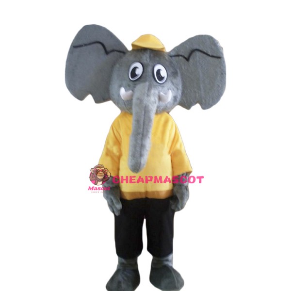 Adult Grey Elephant Mascot Costume