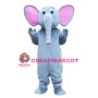 Grey Pink Elephant Mascot Costume