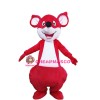 Red Happy Kangaroo Mascot Costume