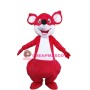 Red Happy Kangaroo Mascot Costume